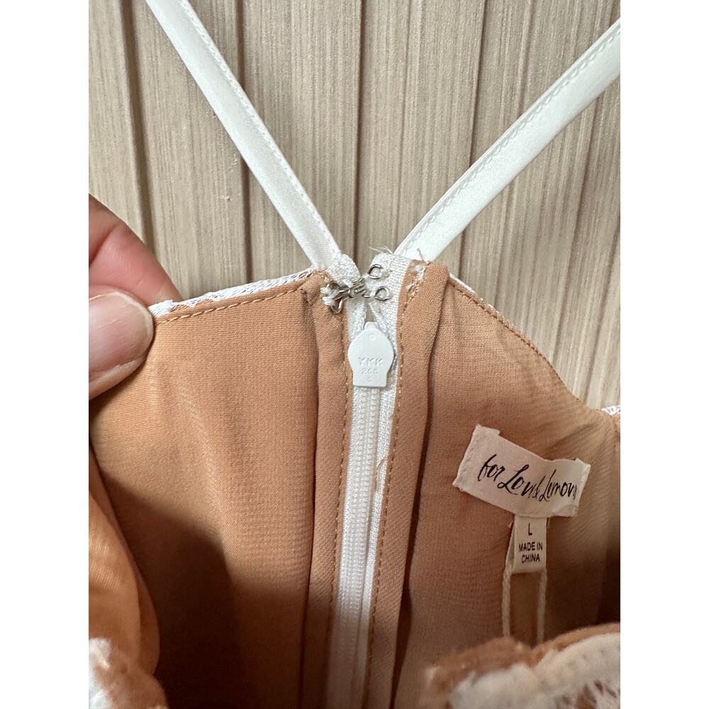 For Love & Lemons Julia Lace White Womens Mini Dress Sz L - Picture 9 of 15